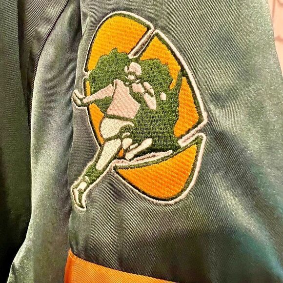 NWT MITCHELL NESS NFL THROWBACKS GREEN BAY PACKERS SATIN JACKET SIZE 4XL NOS - Picture 10 of 13